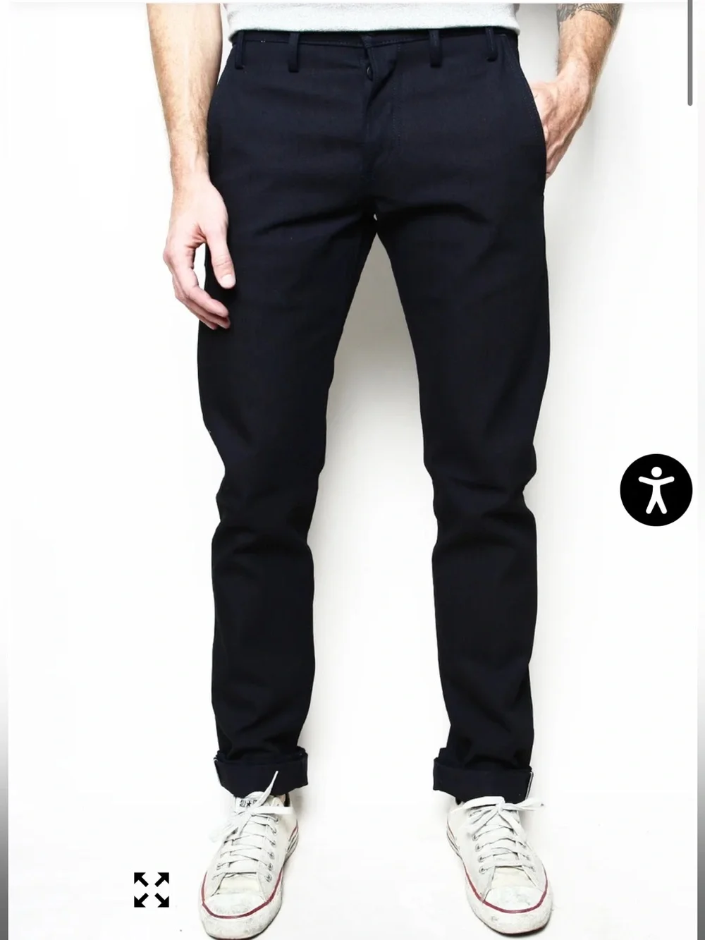 Rogue Territory RGT Officer’s Trouser Slim Taper Indigo Selvedge Canvas Size 34